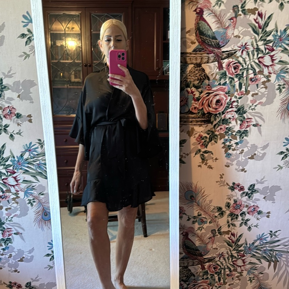 Victoria secret silk black robe